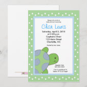Seaturtle Turtles Baby shower 5 x 7 Uitnodiging (Voorkant / Achterkant)