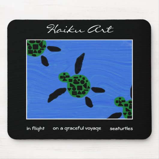 Seaturtles Haiku Art Mousepad Muismat (Voorkant)
