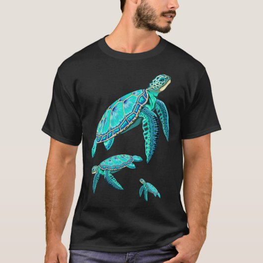 Seaurtleurquoise Oceanlife friend T-shirt (Voorkant)