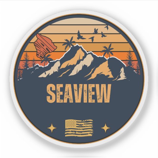 Seaview, Hawaï Sticker (Voorkant)