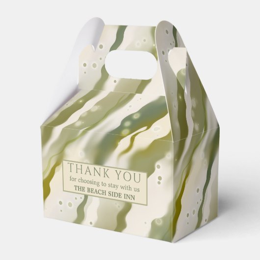 Seaweed Abstract Green Art Hartelijk dank voor de Bedankdoosjes (Voorkant Zijde)