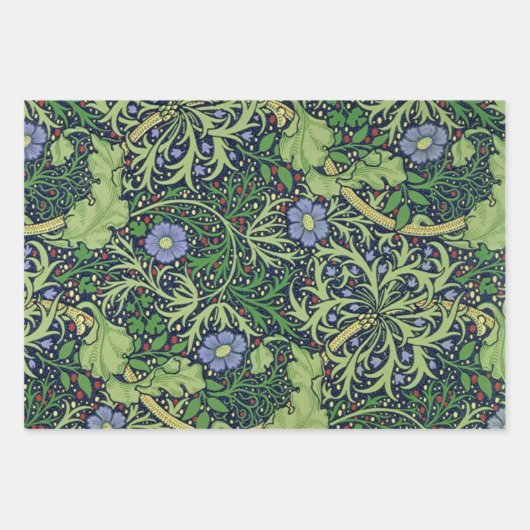 Seaweed art nouveau design by William Morris Inpakpapier Vel (Voorkant 3)