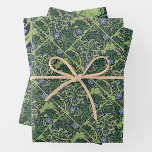 Seaweed art nouveau design by William Morris Inpakpapier Vel