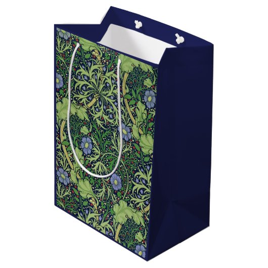 Seaweed art nouveau design by William Morris Medium Cadeauzakje (Achterkant Gekanteld)