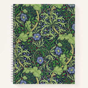 Seaweed art nouveau design by William Morris Notitieboek