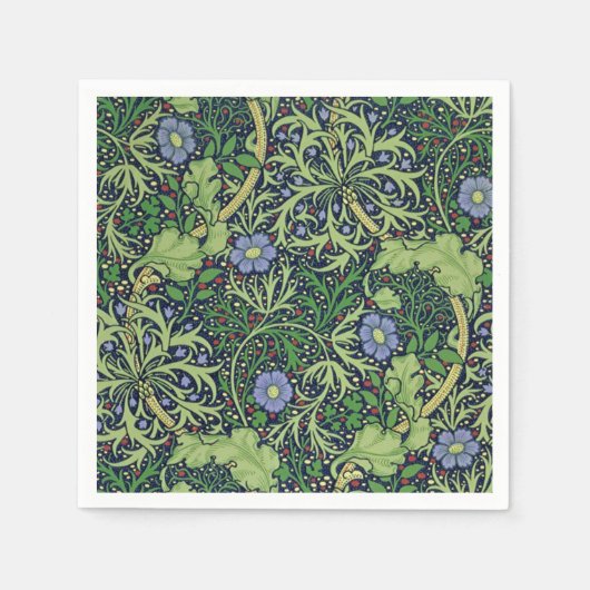 Seaweed art nouveau design van William Morris Servet (Voorkant)