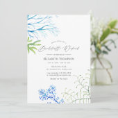 Seaweed Beach Thmed Bachelorette Weekend Kaart (Staand voorkant)