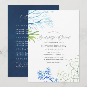 Seaweed Beach Thmed Bachelorette Weekend Kaart