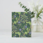 Seaweed cobalt thyme - William Morris Briefkaart (Staand voorkant)