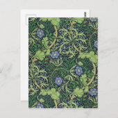 Seaweed cobalt thyme - William Morris Briefkaart (Voorkant / Achterkant)