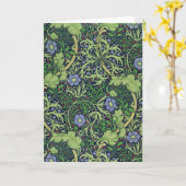 Seaweed cobalt thyme - William Morris Kaart (Gele Bloem)