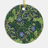 Seaweed cobalt thyme - William Morris Keramisch Ornament (Voorkant)