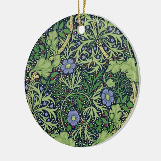 Seaweed cobalt thyme - William Morris Keramisch Ornament (Links)