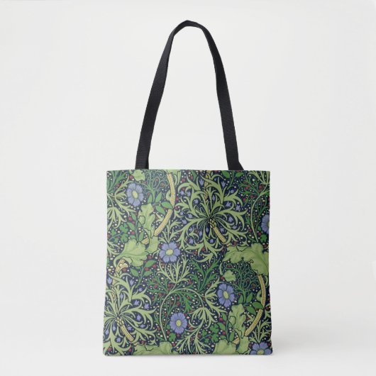 Seaweed cobalt thyme - William Morris Tote Bag (Voorkant)
