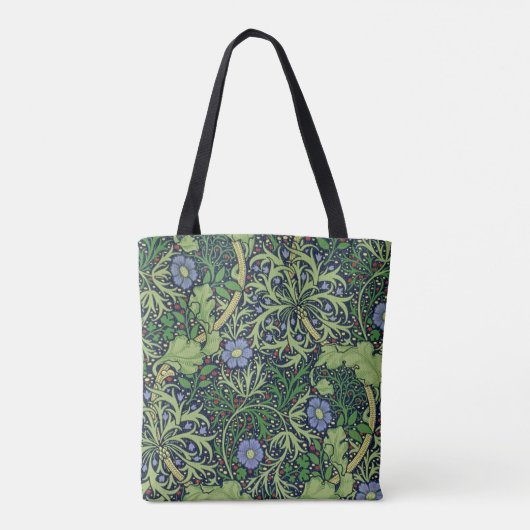 Seaweed cobalt thyme - William Morris Tote Bag (Achterkant)