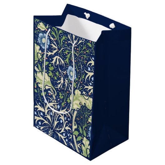Seaweed (door William Morris) Medium Cadeauzakje (Voorkant Gekanteld)