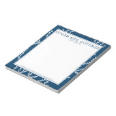 Seaweed, elegante indigose stijl van het Nautical  Notitieblok (Linkerzijde)