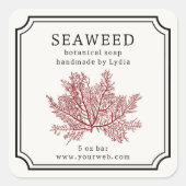 Seaweed Handmade Soap Label (Voorkant)