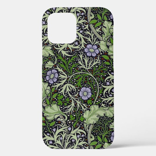 Seaweed Lila Flowers Pattern John Dearle Case-Mate iPhone Case (Achterkant)