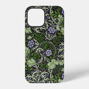 Seaweed Lila Flowers Pattern John Dearle iPhone 12 Hoesje