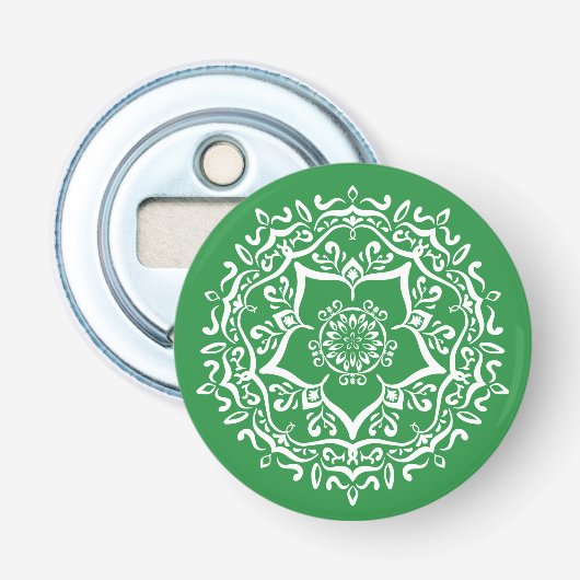 Seaweed Mandala Button Flesopener (Voorkant)