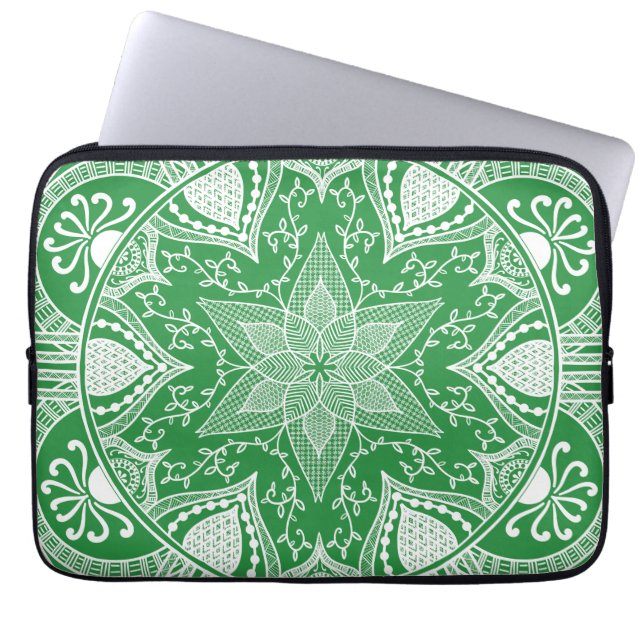 Seaweed Mandala Laptop Sleeve (Voorkant)
