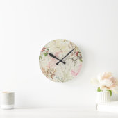 Seaweed-ontwerp voor zijde (m/v op papier) ronde klok (Huis)