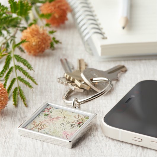 Seaweed-ontwerp voor zijde (m/v op papier) sleutelhanger (Zijkant)