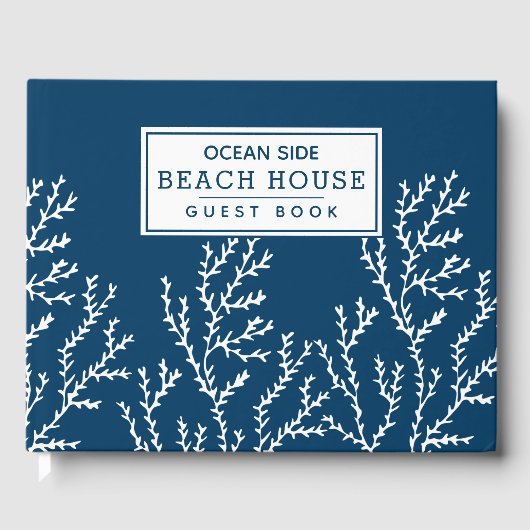 Seaweed Pattern - Beach House Vacation Rental Gastenboek (Voorkant)