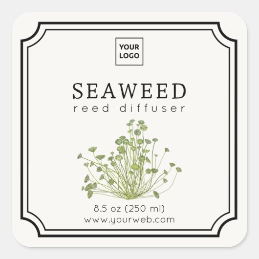 Seaweed Reed Diffuser Label (Voorkant)