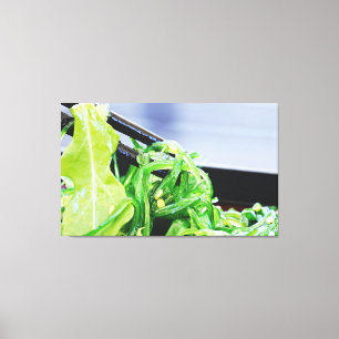 SEAWEED SALAD JAPANESE KUNSTAFDRUKKING STRETCHEERD CANVAS AFDRUK