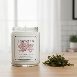 Seaweed Soy Wax Candle Label