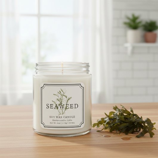 Seaweed Soy Wax Candle Label