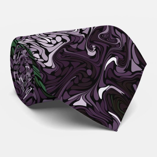 Seaweed Swirl Fractal Stropdas (Opgerold)