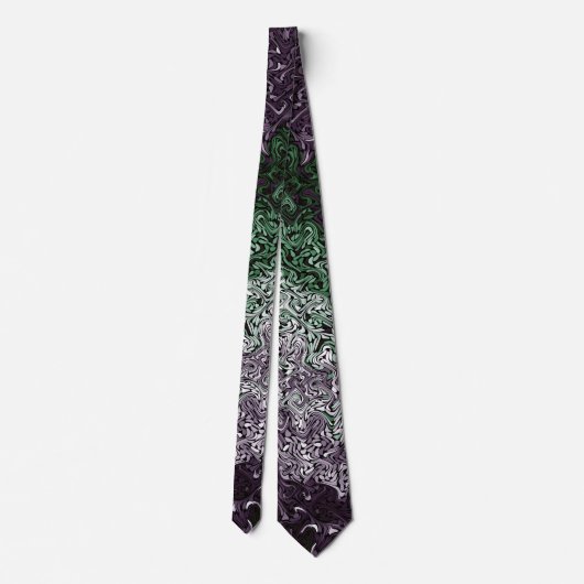 Seaweed Swirl Fractal Stropdas (Achterkant)