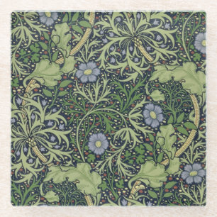 Seaweed Wallpaper Design, gedrukt door John Henry  Glazen Onderzetter