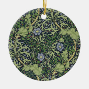 Seaweed Wallpaper Design, gedrukt door John Henry  Keramisch Ornament