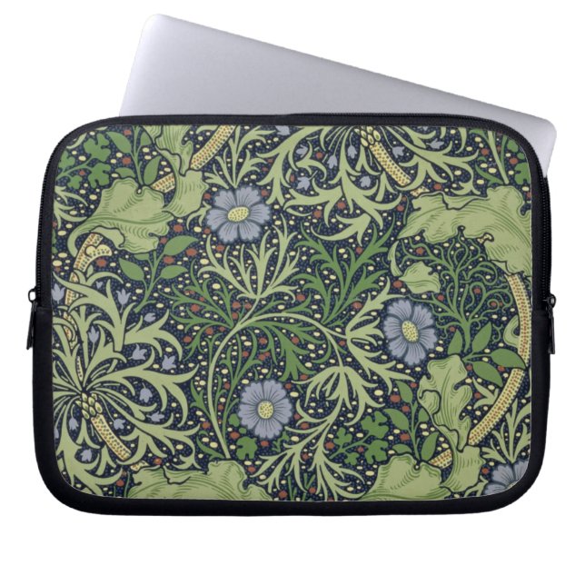 Seaweed Wallpaper Design, gedrukt door John Henry  Laptop Sleeve (Voorkant)