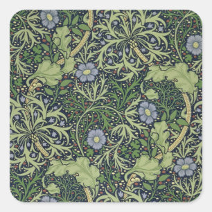 Seaweed Wallpaper Design, gedrukt door John Henry  Vierkante Sticker