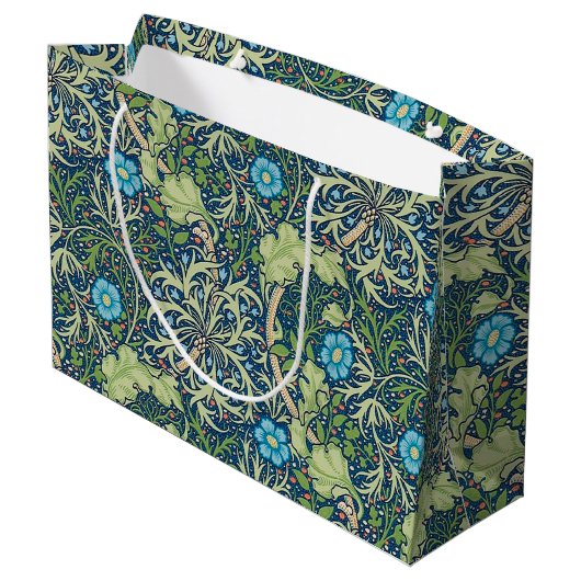 Seaweed, William Morris Large Gift Bag Groot Cadeauzakje (Achterkant Gekanteld)