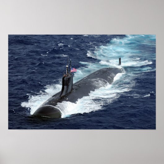 Seawolf-klasse aanval onderzeeër USS Connecticut Poster (Voorkant)