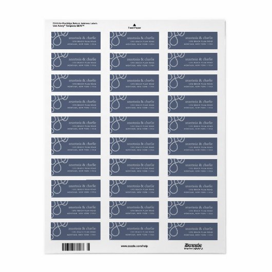 Seaworthy Return Address Label | Leisteen (Full Sheet)