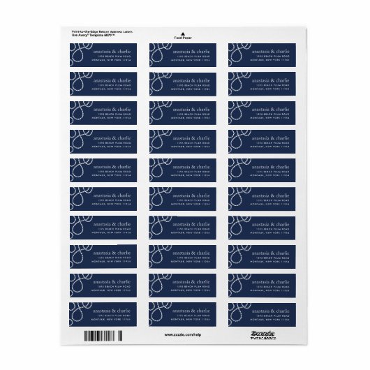 Seaworthy Return Address Label | marine (Full Sheet)