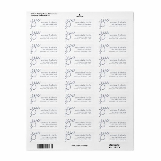 Seaworthy Return Address Label | wit (Full Sheet)