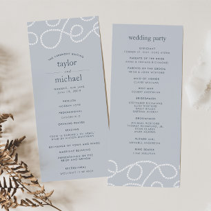 Seaworthy Wedding Ceremony Mist Programmakaart