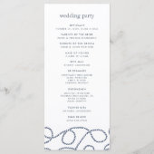 Seaworthy Wedding Ceremony Program | Wit Programmakaart (Achterkant)