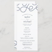 Seaworthy Wedding Ceremony Program | Wit Programmakaart (Voorkant / Achterkant)