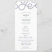 Seaworthy Wedding Ceremony Program | Wit Programmakaart (Voorkant)