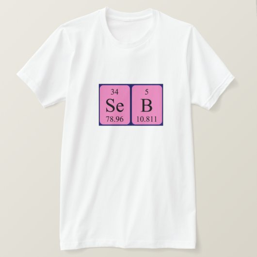 Seb periodiek table name shirt (Design voorkant)