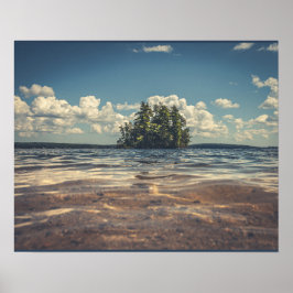 Sebago Lake Island, Value Poster papier (mat)